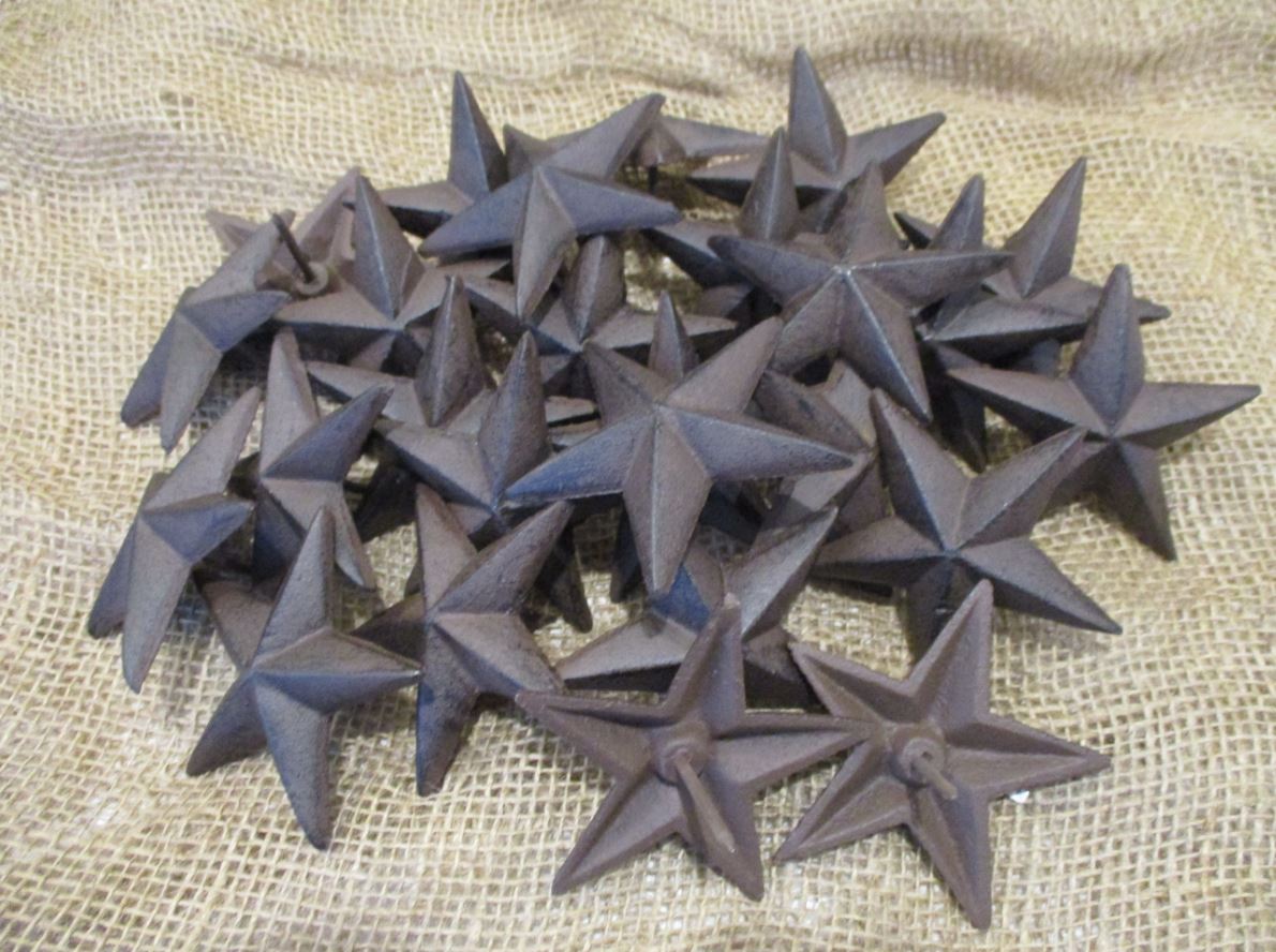 Cast Iron Star Nail Wall Garden Home Country Decor Rustic Primitive Western #108